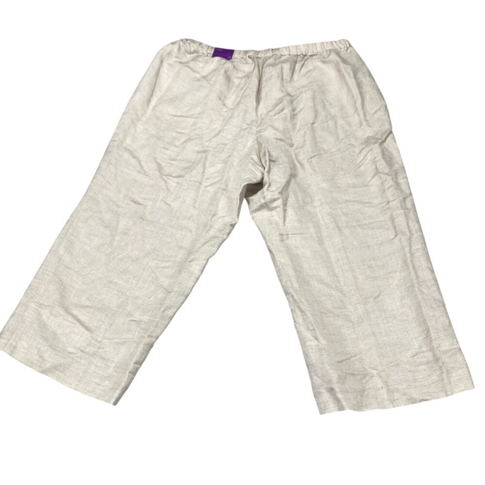 Lane Bryant Women’s Linen Blend‎ Wide Leg Capri Pants Size 18 MSRP: $49
